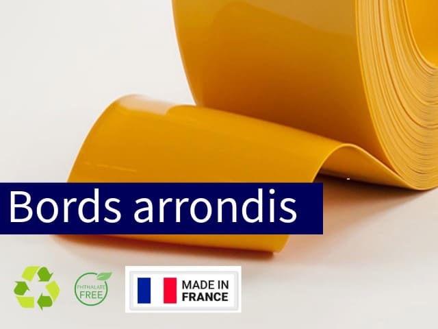 PVC souple orange opaque avec bords arrondis